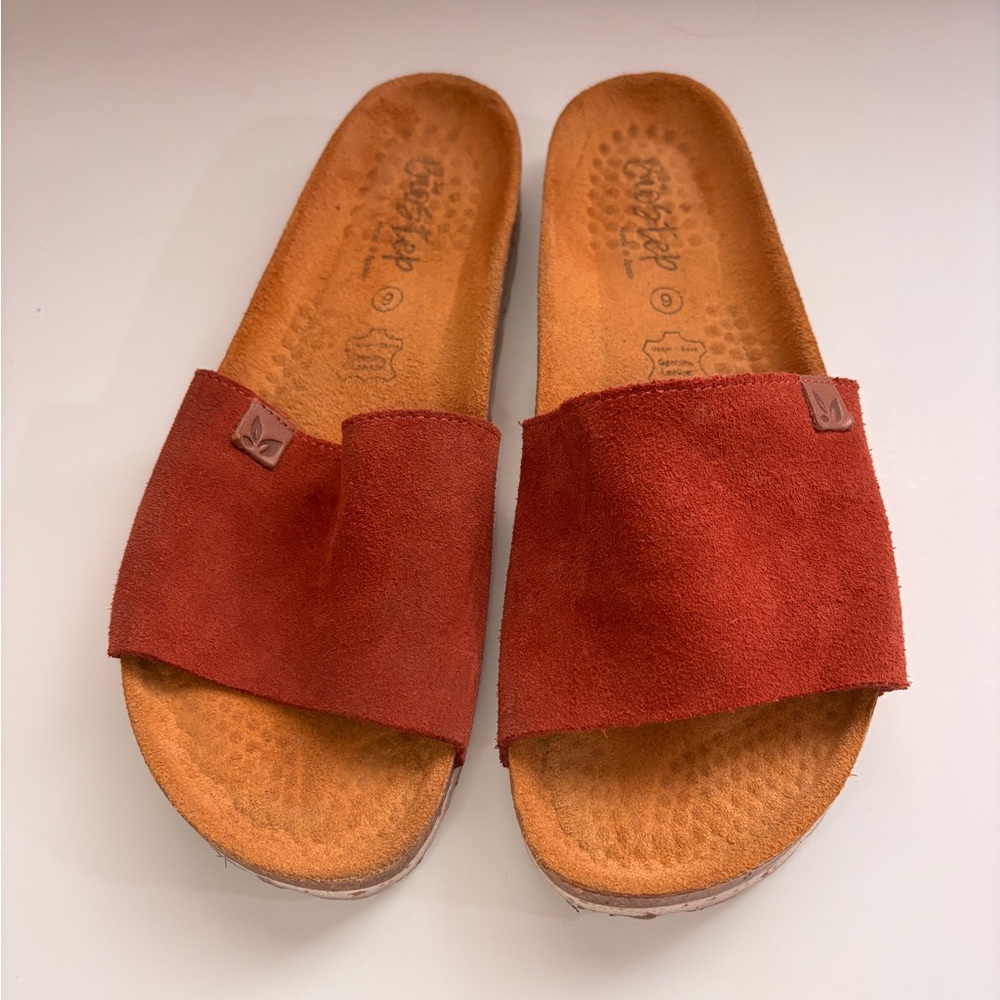 Women's Red Suede Sandals